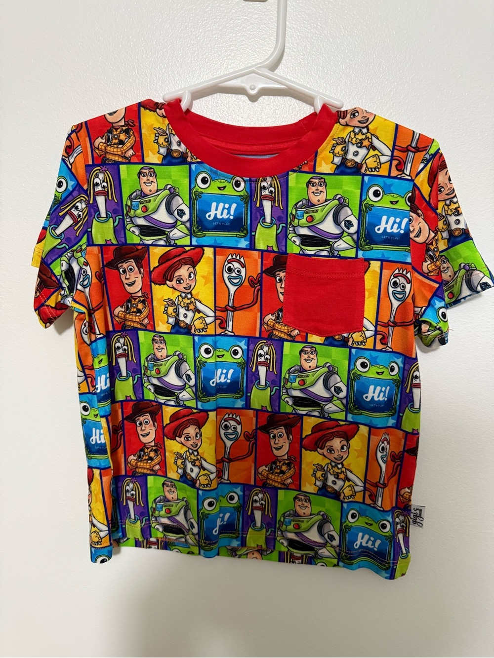 Kids Toy Story Patchwork Character Bamboo Pocket Tee